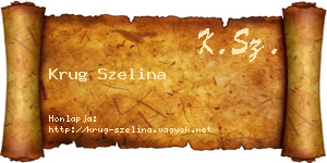 Krug Szelina névjegykártya